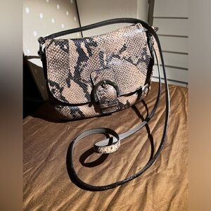 Coach Crossbody Python Soho Flap Brown And Black Purse Handbag Snake Skin Rare